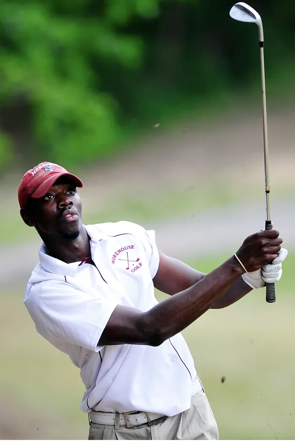 Olajuwon Ajanaku competing for Morehouse College golf